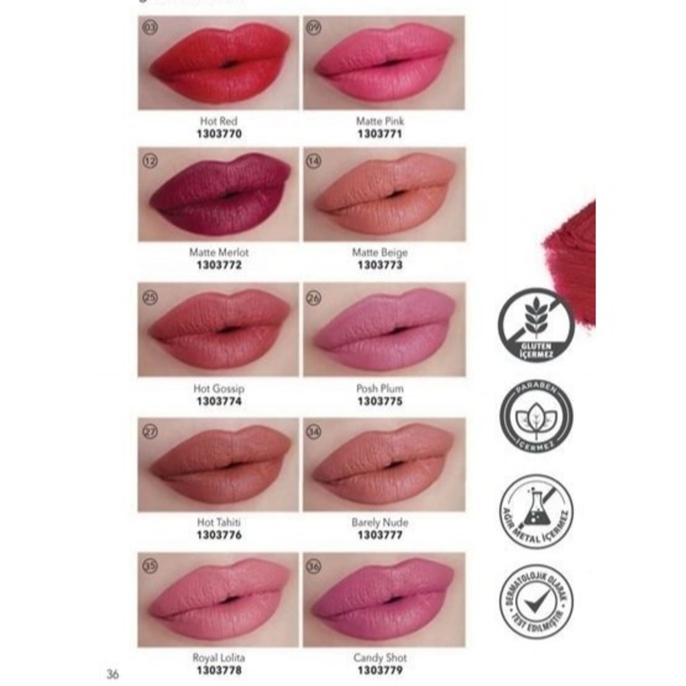 Farmasi Matte Lipstick - 36 Candy Shot Longlasting, Moisturizing Pink New W/ Box - Picture 3 of 3
